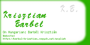 krisztian barbel business card